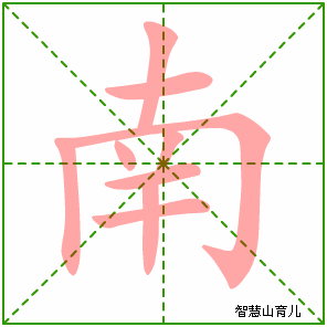 南字写法 南的笔顺