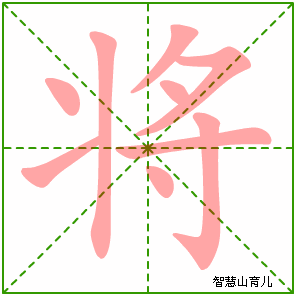 将的笔顺 笔画数:9 拼音:jiàng,qiāng,jiāng 部首