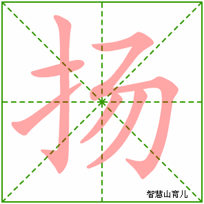 扬字写法 扬的笔顺